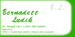 bernadett ludik business card